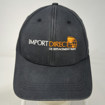 Import Direct Black Baseball Cap One Size OE Replacement Parts Slideback Hat
