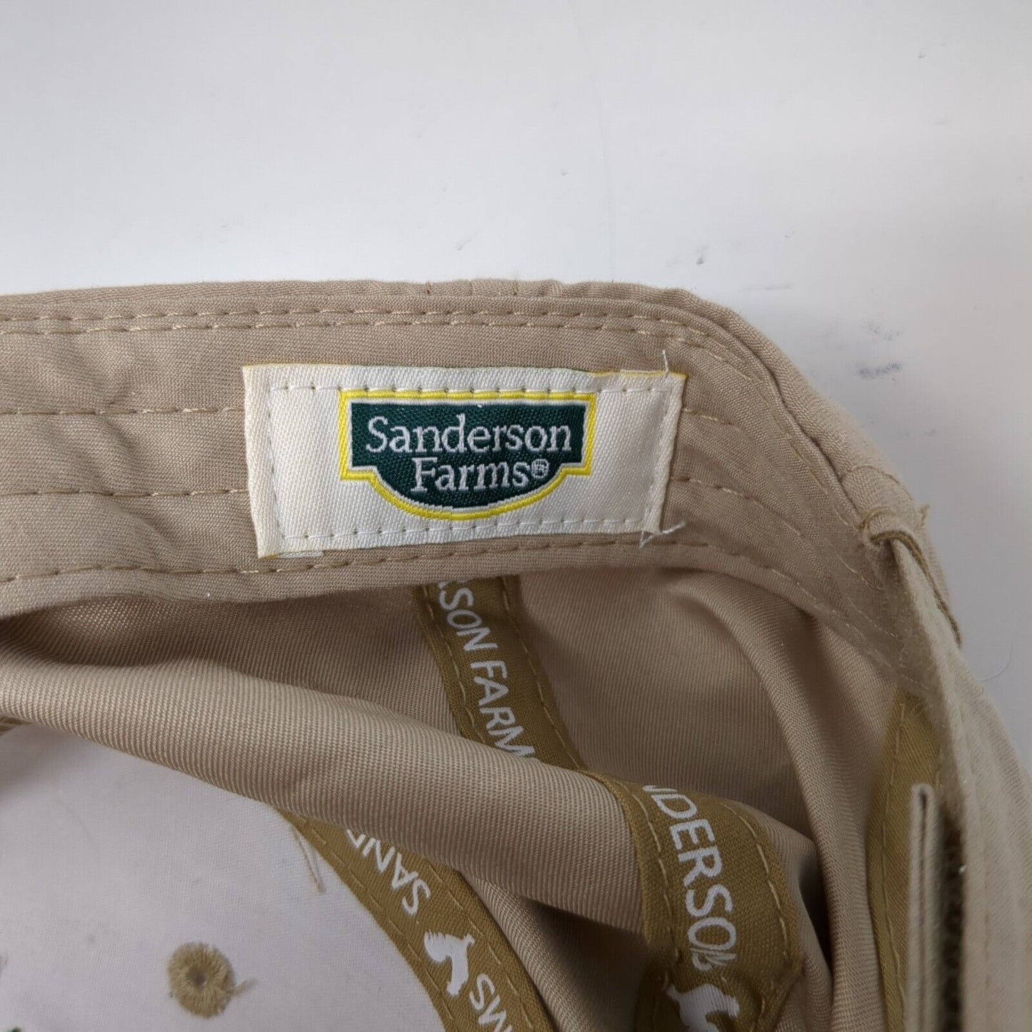 Sanderson Farms 70 Years of Excellence Strapback Hat Tan OS Adjustable 6 Panel