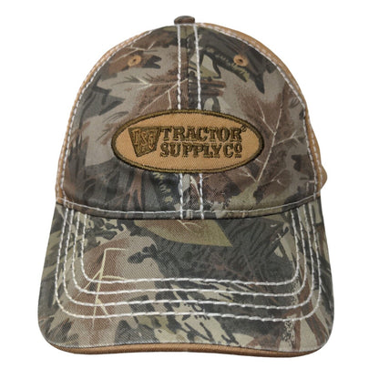 TSC Tractor Supply Co. Strapback Hat Camouflage OSFM Embroidered 6 Panel Cotton