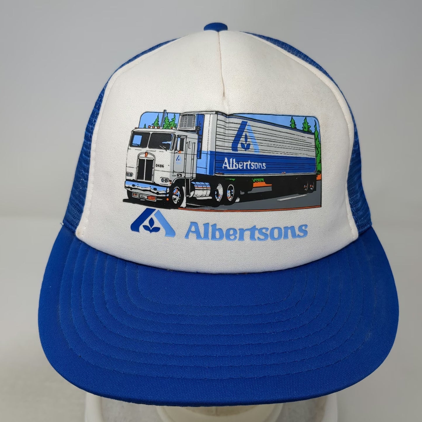 Sportcap Albertsons Semi Truck Grocery Logo Blue One Size Trucker Hat Snapback