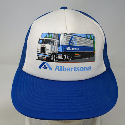 Sportcap Albertsons Semi Truck Grocery Logo Blue One Size Trucker Hat Snapback