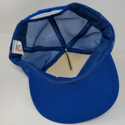 Buddies Snapback Mesh Back Rope Trucker Hat Blue OSFA Solid Speedway