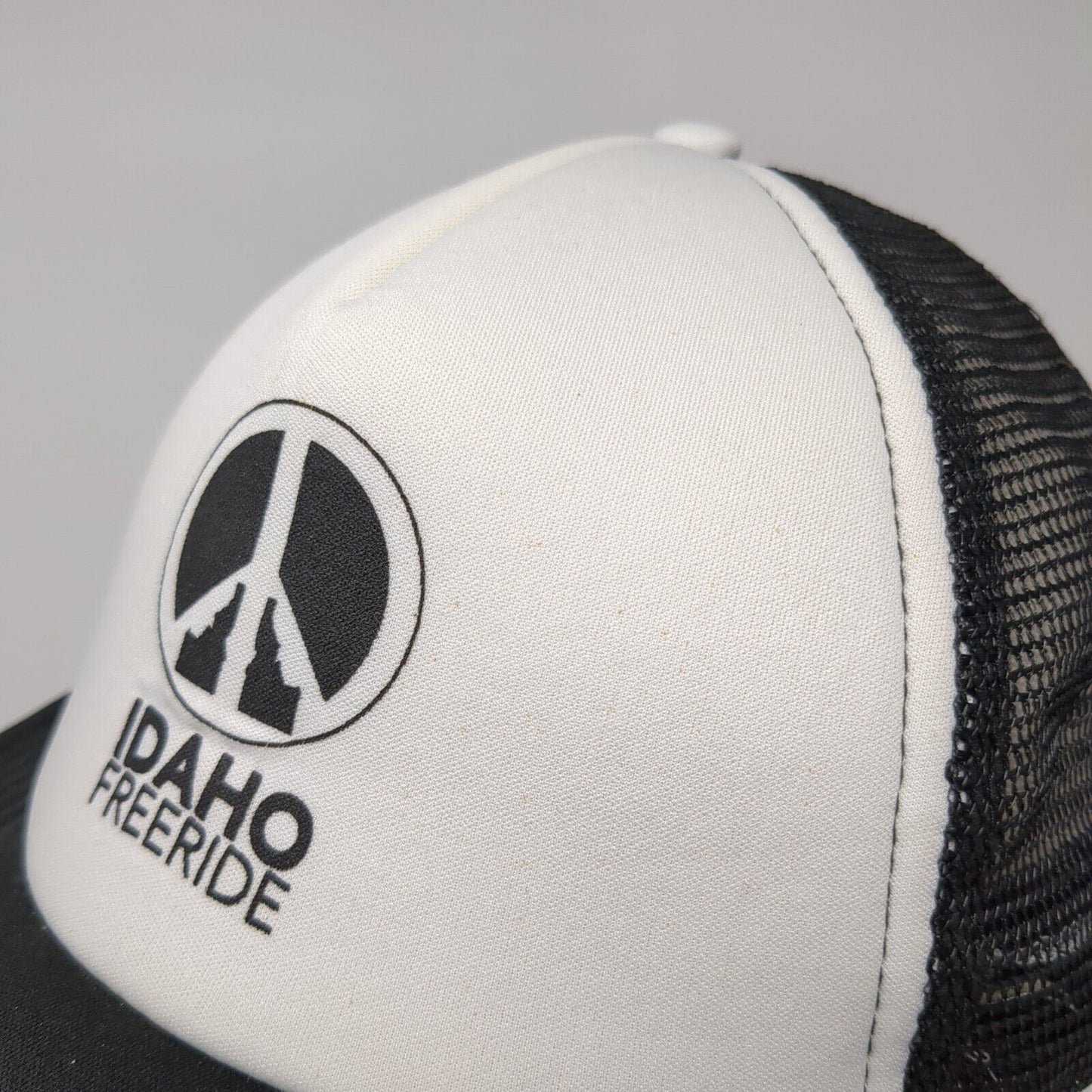 Idaho Freeride Snapback Trucker Hat Black One Size Mesh Back District