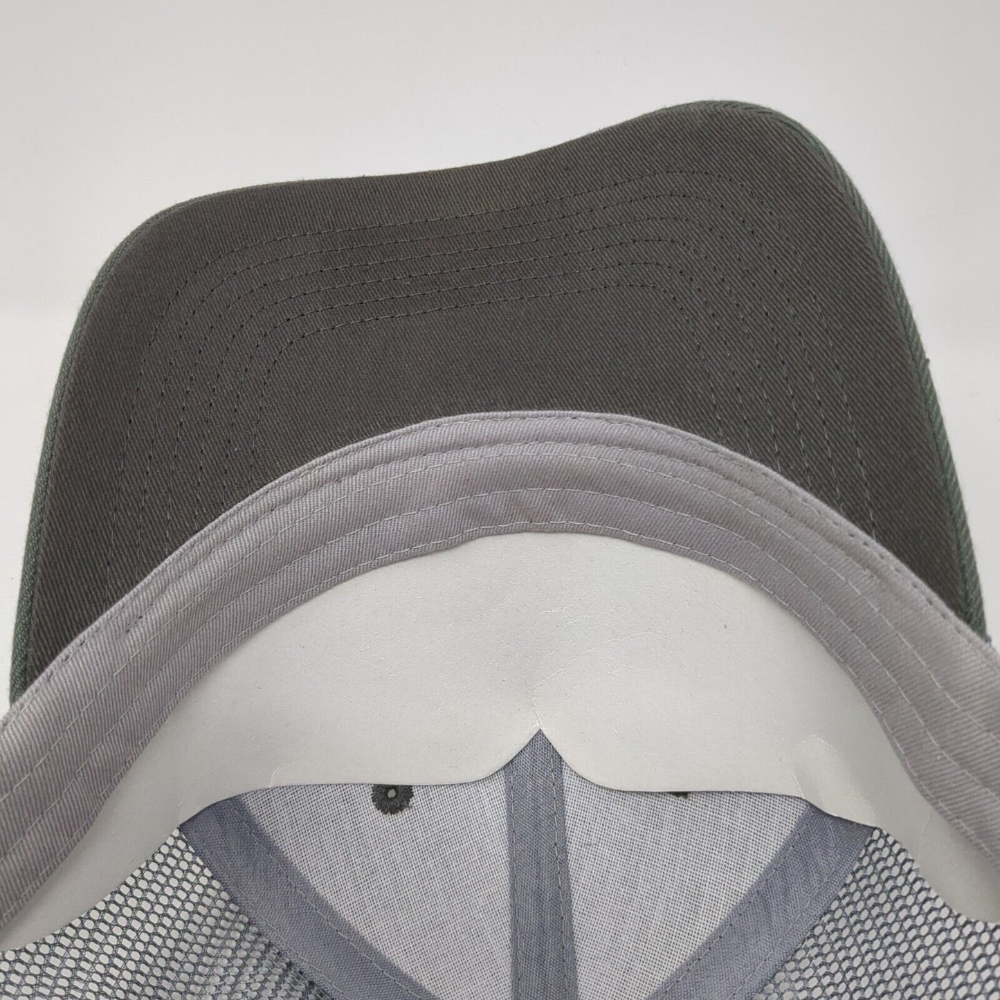 McCally Wood Snapback Trucker Hat Gray One Size Adjustable Mesh Back Vie Gear