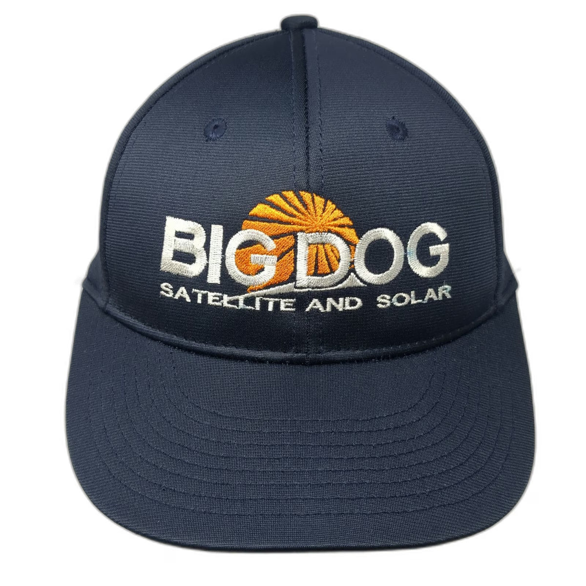 Sweet Caps Baseball Cap Blue M Big Dog Satellite and Solar Stretch Fit Hat