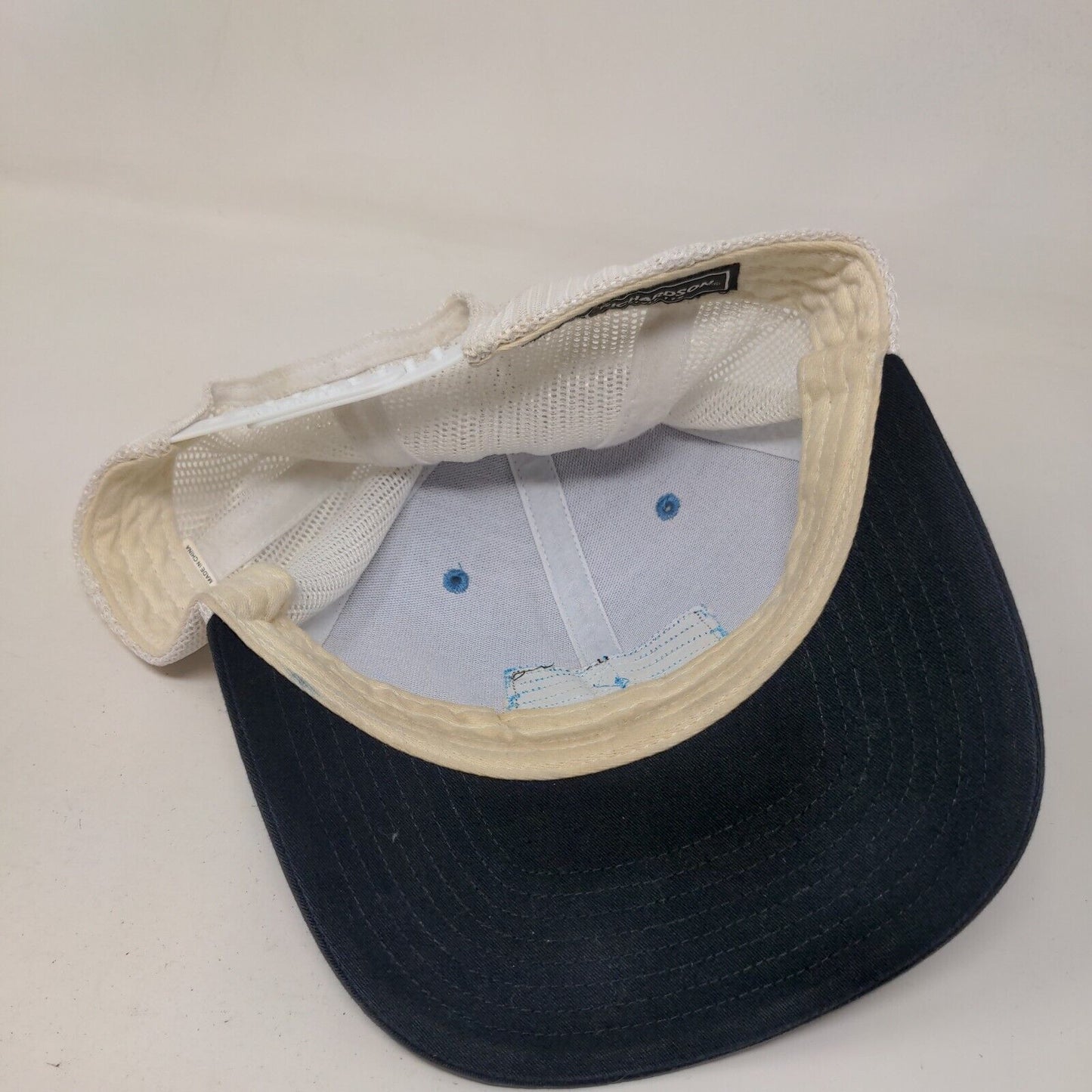 Three Pines Snapback Mesh Back Trucker Hat Multi One Size Leather Patch