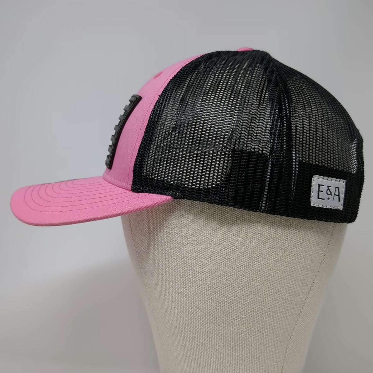Richardson Trucker Hat Pink S Black American Flag Mesh Snapback 115 Low Pro