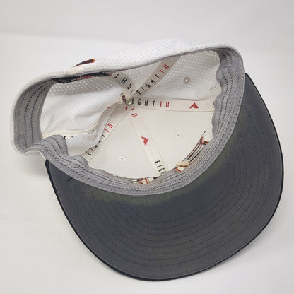208 Idaho Fitted Hat White Medium Embroidered Colorblock Pacific Headwear