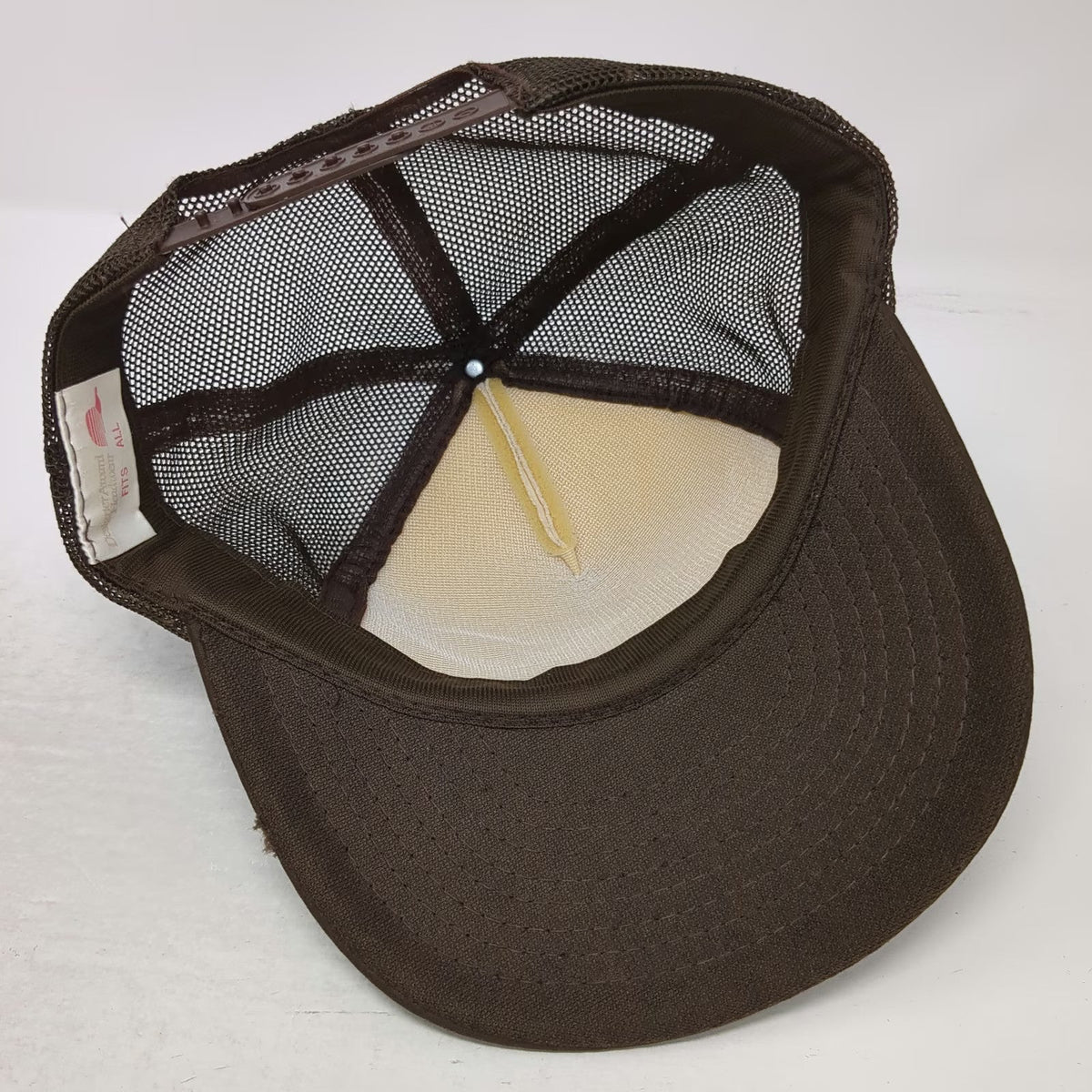 Designer Award Trucker Hat Brown One Size OK Paving Twin Falls Idaho Snapback