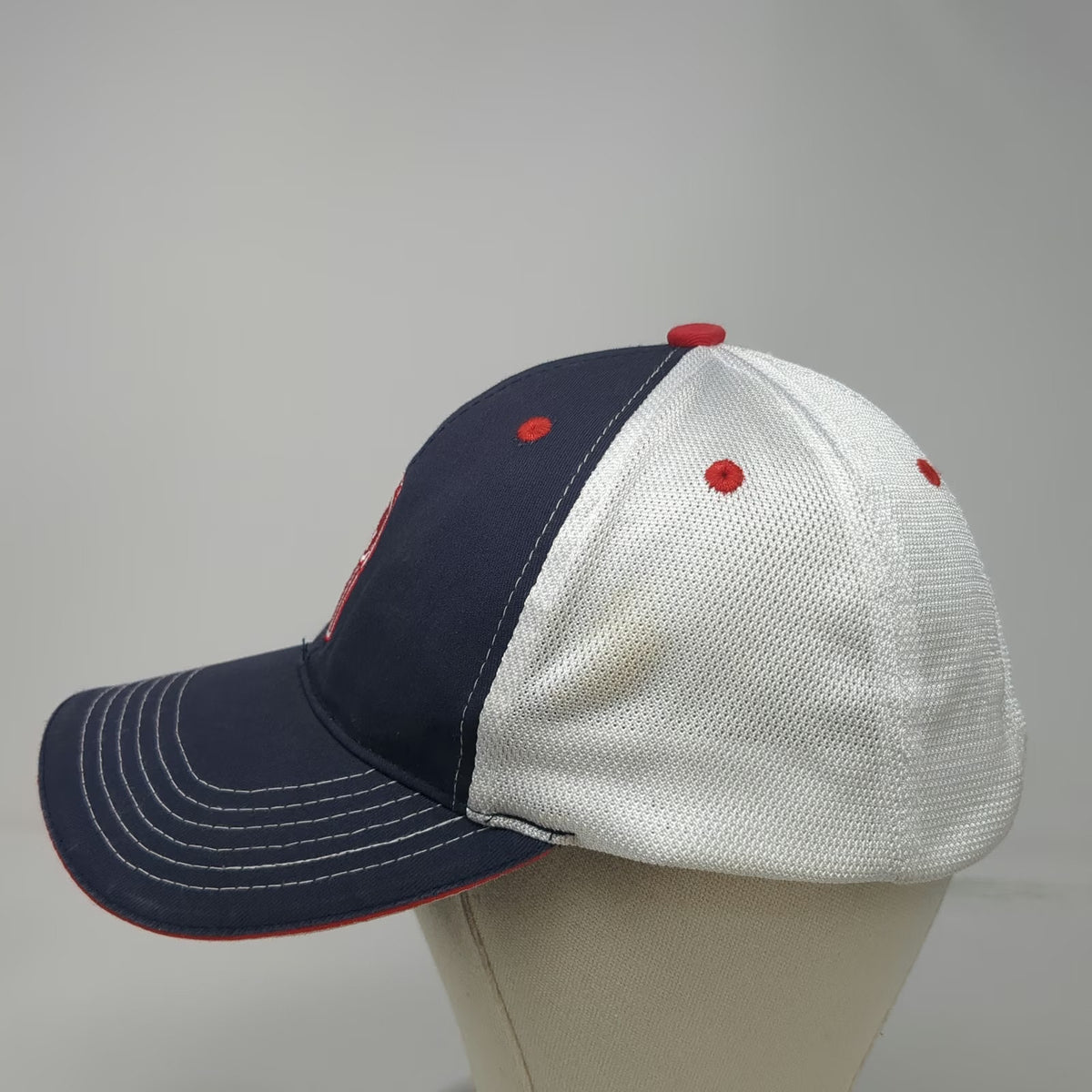 Kenworth Baseball Cap Blue White Red OSFM Mesh Strapback Embroidered Logo Hat