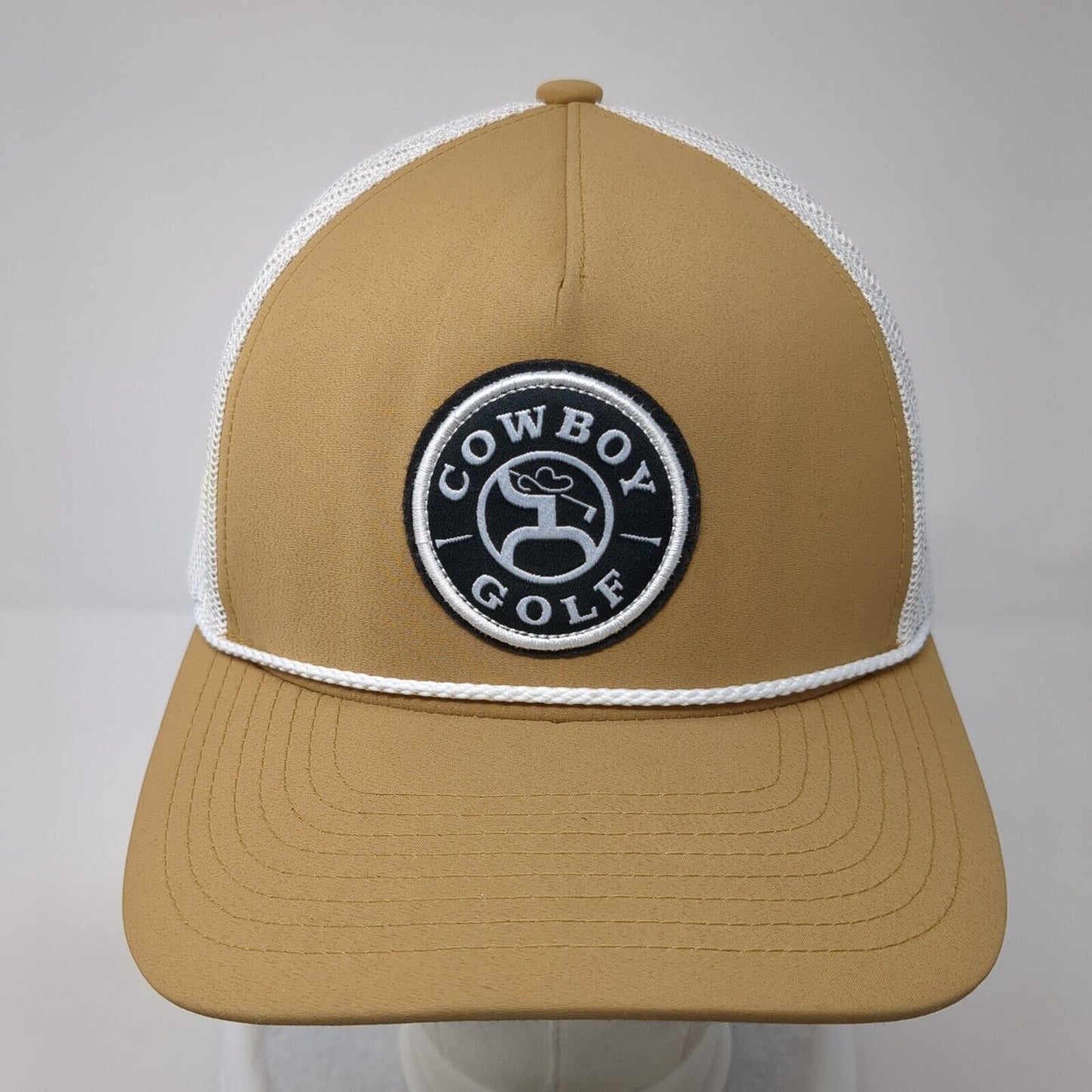 Cowboy Golf Snapback Mesh Back Rope Trucker Hat Brown One Size Hooey