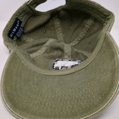 HitWear Black Bear Diner Baseball Cap Green One Size Strapback Embroidered Hat