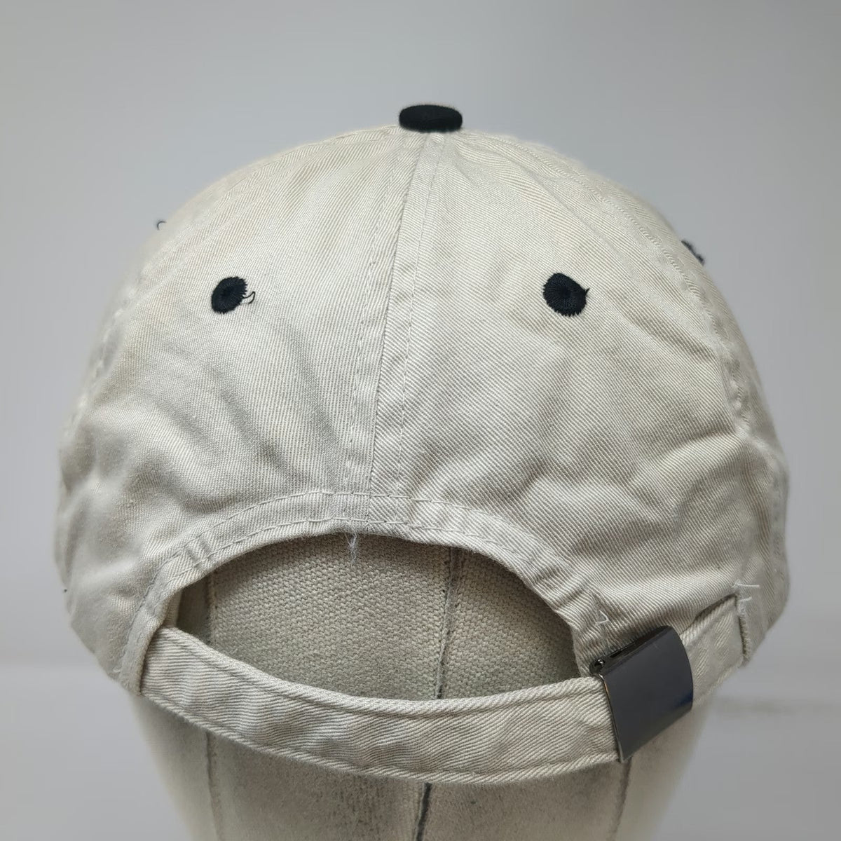 Spencer Baseball Cap Beige One Size Curved Brim Embroidered Logo Slideback Hat