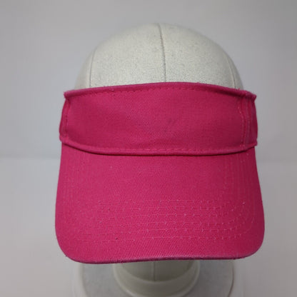 Unbranded Strapback Sun Visor Hat Pink One Size Solid Adjustable Blank
