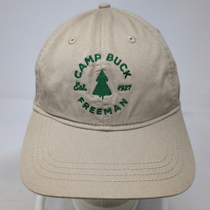Cap America Baseball Cap Beige One Size Hat Slideback Cotton Camp Buck Freeman
