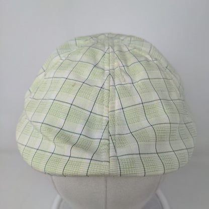 Steeno Men's Cabby Hat Multicolor Check Pattern Size Small Cotton