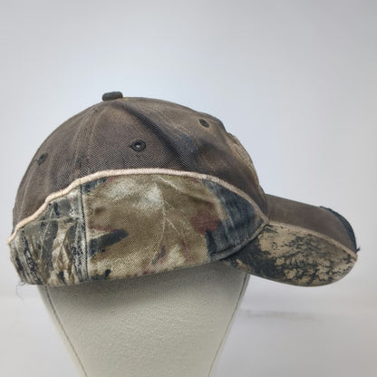 Caterpillar Brown Camo Baseball Cap One Size Embroidered Logo Strapback Hat