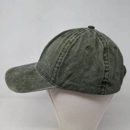 Unbranded Men's Slideback Hat Green Size OSFM Blank 100% Cotton Adjustable