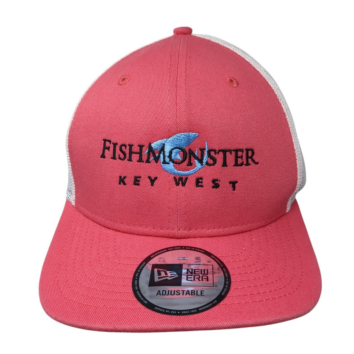 Fishmonster Key West Snapback Trucker Hat Red One Size Mesh Back New Era