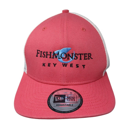Fishmonster Key West Snapback Trucker Hat Red One Size Mesh Back New Era