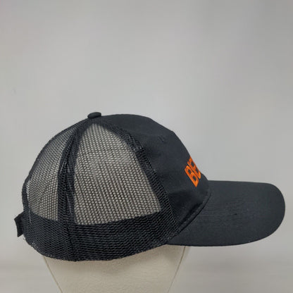 Behr Strapback Mesh Back Trucker Hat Black OSFA Embroidered 6 Panel