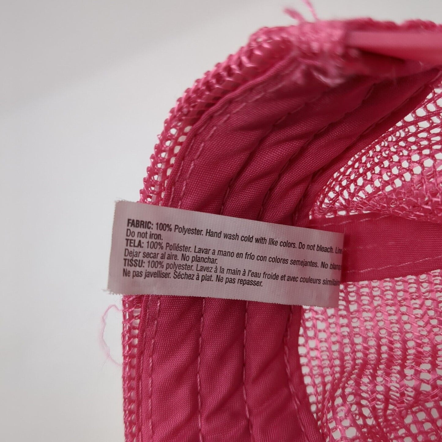 Unbranded Snapback Trucker Hat Pink One Size Adjustable Mesh Back Blank