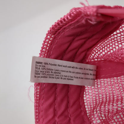 Unbranded Snapback Trucker Hat Pink One Size Adjustable Mesh Back Blank