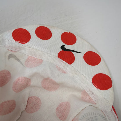 Nike Baseball Cap White Red Polka Dot Tour De France One Size Hat Elastic Back