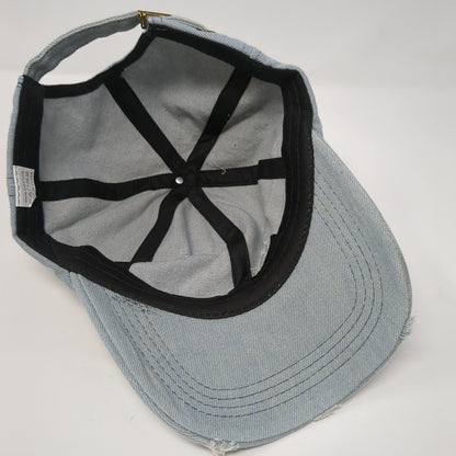 Unbranded Slideback Hat Blue One Size Solid Adjustable Denim Blank