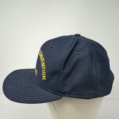 New Era Snapback Blue L Hat Democratic Convention NYC-92 Green Underbrim Poly