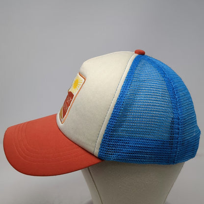 David and Young Trucker Hat White Orange Blue One Size Desert Dream Cactus Patch