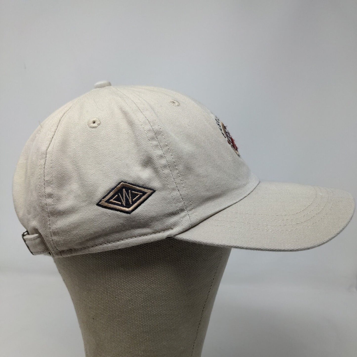 Ahead Men's Slideback Hat Tan Adjustable Embroidered Westchester Country Club