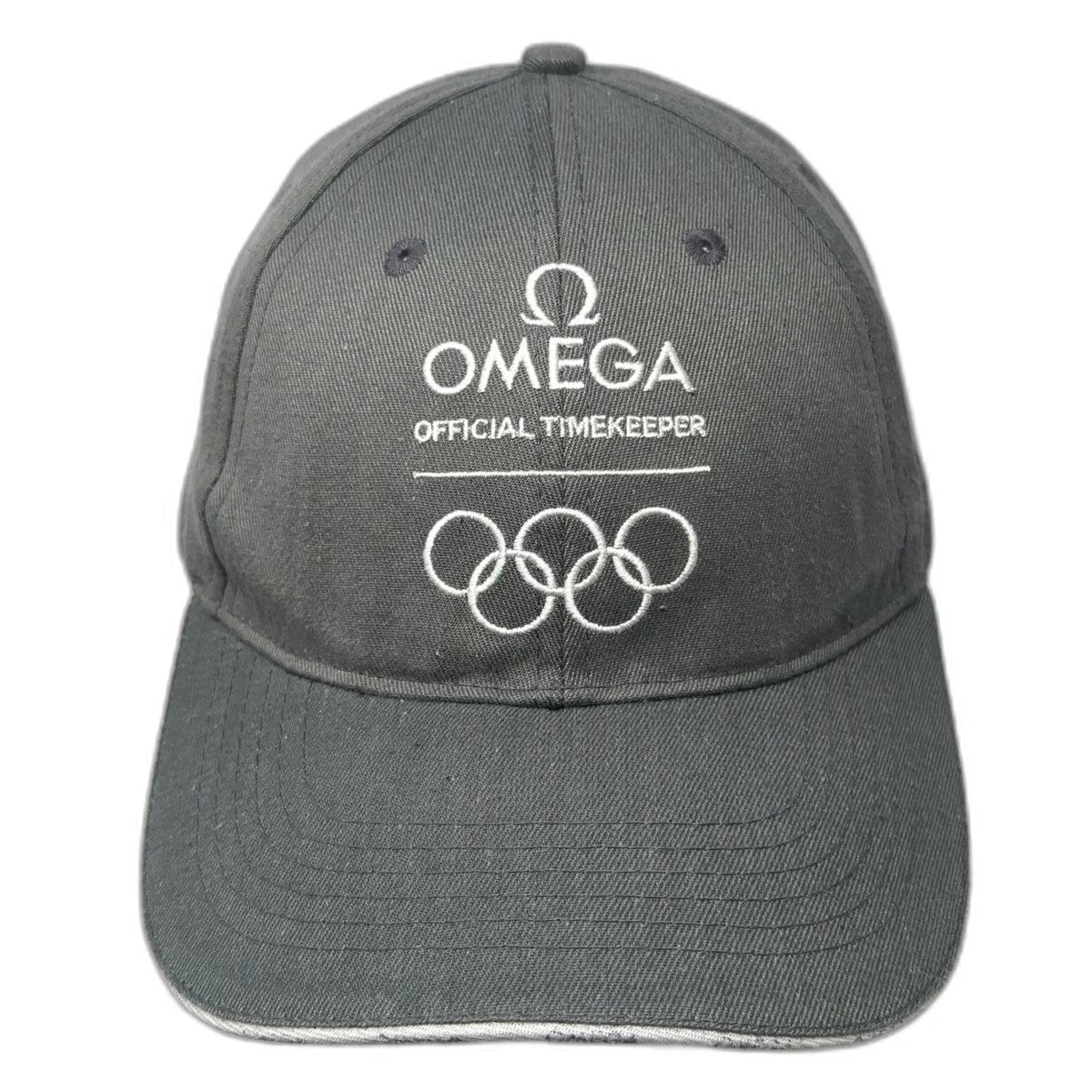 Omega Baseball Cap Gray One Size Olympics Official Timekeeper Logo Slideback Hat
