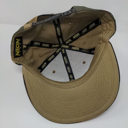 Neon Sport Snapback Hat Camouflage OSFA Adjustable Embroidered 6 Panel
