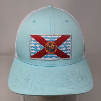 Great Seal of The State of Florida Fitted Mesh Back Trucker Hat Blue L/XL