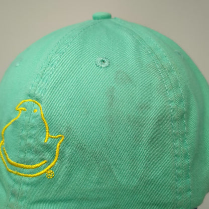 Peeps Brand Baseball Cap Green Blue One Size Cotton Slideback Mascot Hat