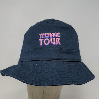 Nautica Men's Bucket Hat Blue Embroidered Spell Out Logo Teenage Tour