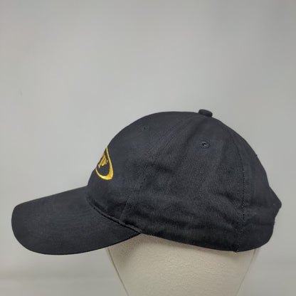 AWP Strapback Hat Black One Size Adjustable Embroidered Vented Holes 6 Panel