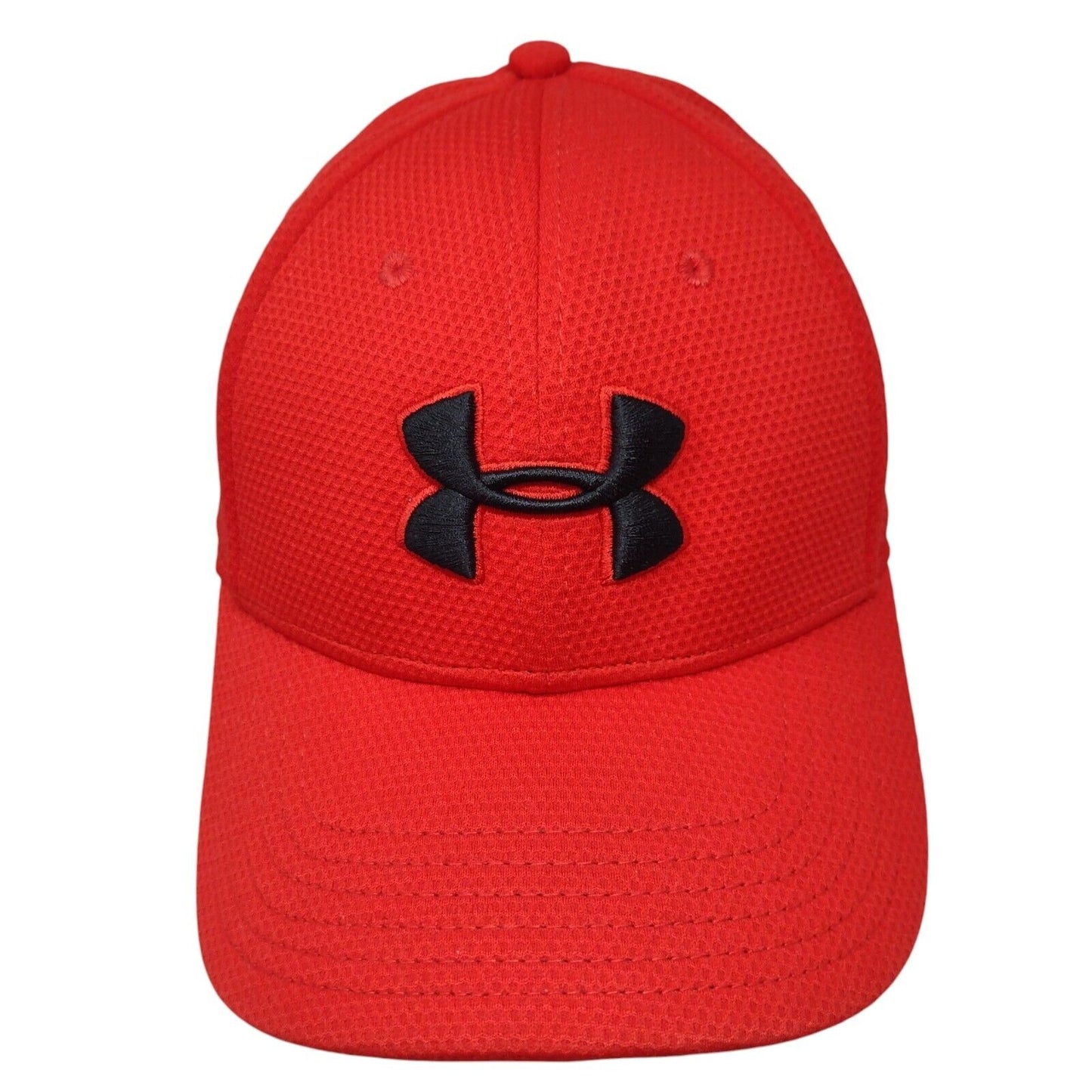 Under Armour Fitted Hat Red M/L Lightweight Embroidered 6 Panel Polyester