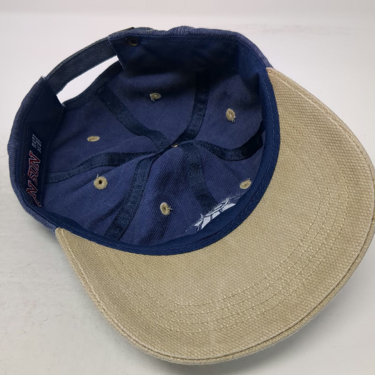 SAN SUN Barbados Baseball Cap Blue One Size Embroidered Slideback Graphic Hat