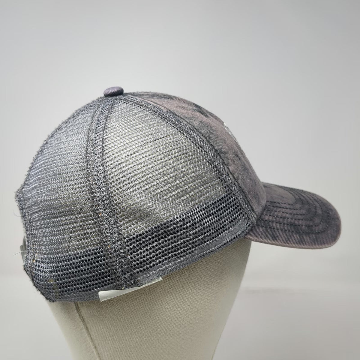 Royal Resortwear Trucker Hat Gray One Size Bermuda Atlantic Outpost Palm Trees