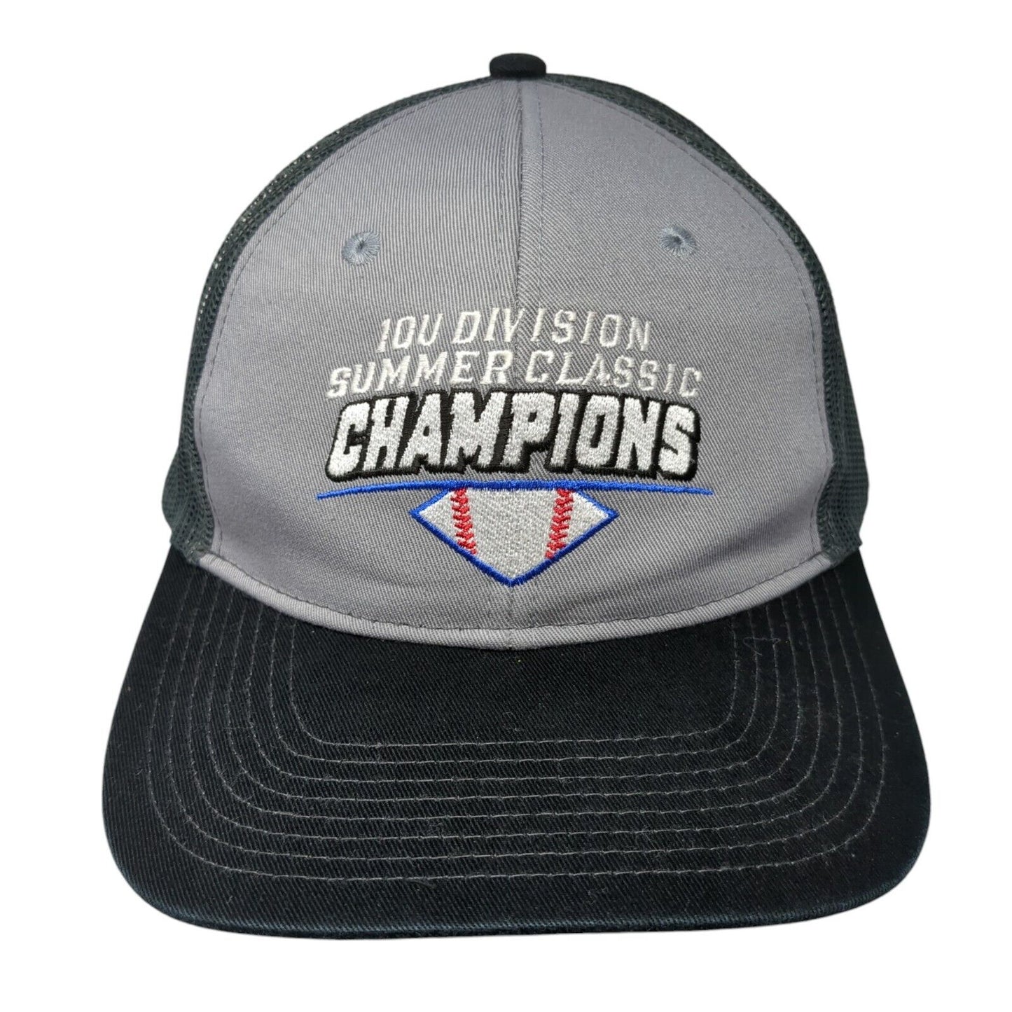 10U Division Summer Classic Champions Trucker Hat Gray One Size 6 Panel