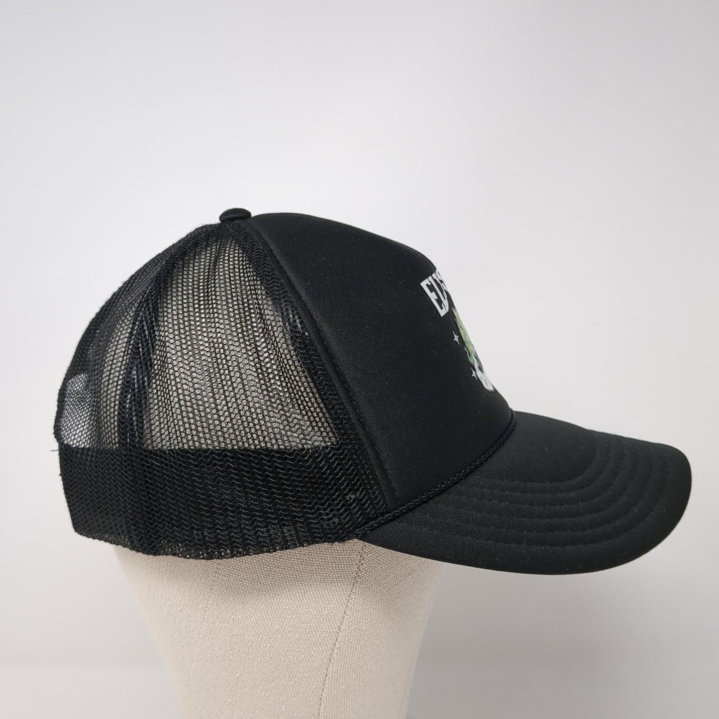 Elysian Snapback Trucker Hat Black One Size Adjustable Mesh Back Rope Otto