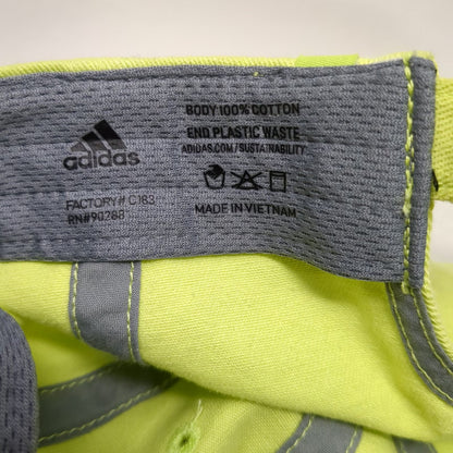 Adidas Baseball Cap Green One Size Cotton Logo Adjustable Slideback Strap Hat