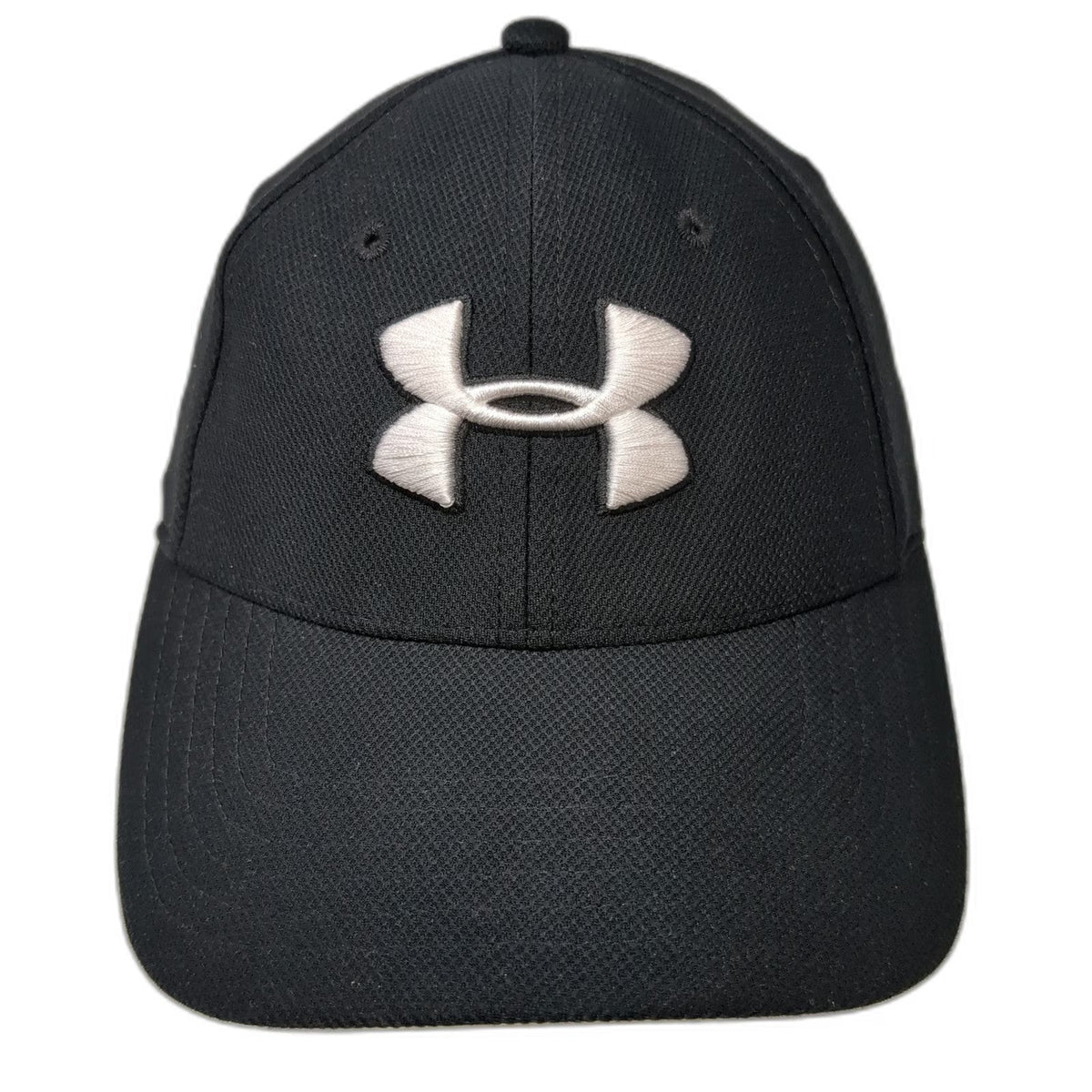 Under Armour Baseball Cap Black M Embroidered Logo Performance Stretch Fit Hat