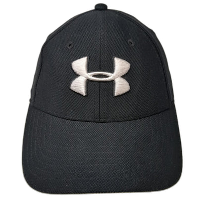 Under Armour Baseball Cap Black M Embroidered Logo Performance Stretch Fit Hat