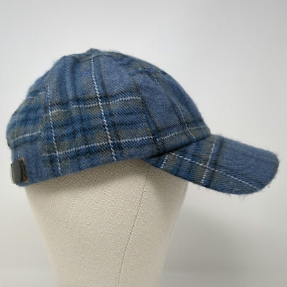 Target Plaid Baseball Cap Blue One Size Slideback Hat Checkered Pattern Fabric