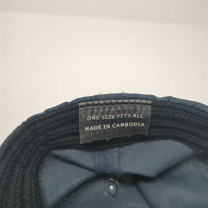 Blue Beacon Strapback Baseball Cap Blue One Size Adjustable Embroidered 6 Panel