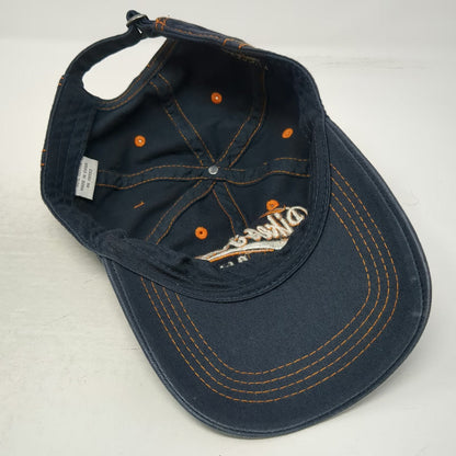 Mountain Baseball Cap Blue OSFM Pikes Peak Colorado Hat Orange Contrast Stitch