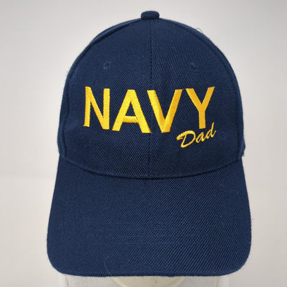 Navy Dad Strapback Hat Blue One Size Adjustable Embroidered Top Pro